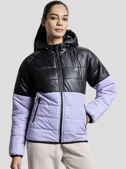 BOLDFIT Women Hooded
                        Colourblocked Casual Puffer Jacket