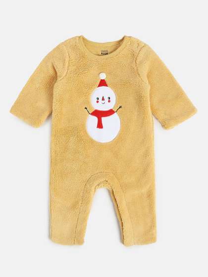 MINI KLUB Infants Boys
                    Printed Round Neck Long Sleeve Knit Rompers