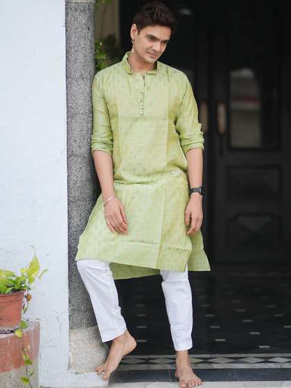 Studd Muffyn Woven Design Straight Kurta