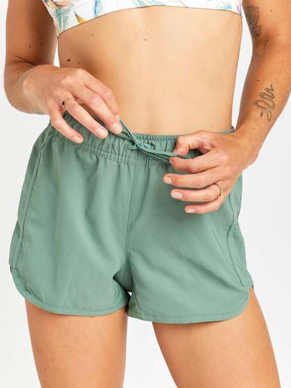 Decathlon Women
                        Khaki Tini Resistant to Impact of Waves Surf
                        Swim Shorts