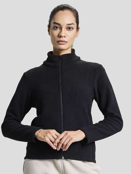 BOLDFIT Womens
                        Fleece Full Zipper High Neck Sweatshirt
