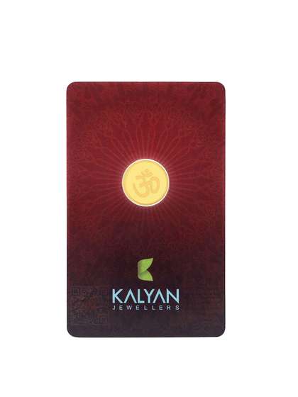 Kalyan Jewellers 24K
                      (999) Purity OHM Gold Coin 1 Gms