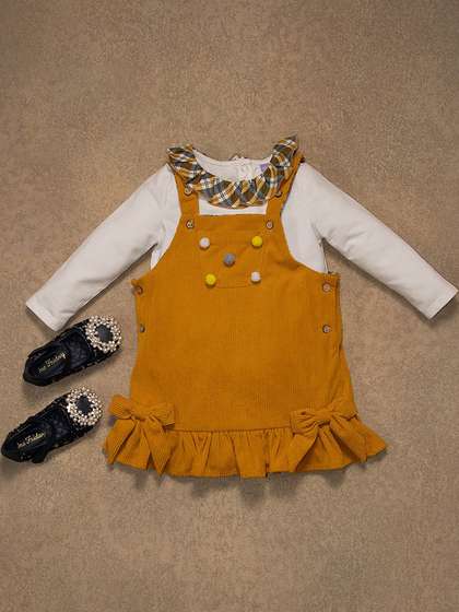 One Friday Infants
                      Girls Textured Dungarees