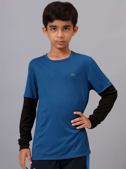 DIDA Boys Dri-FIT Solid Round Neck T-shirt