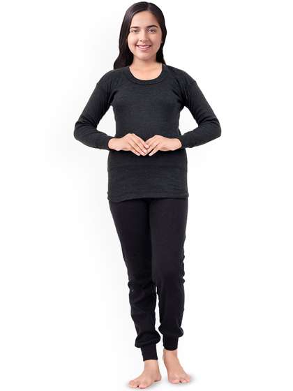 BAESD Kids Round Neck
                    Long Sleeves Ribbed Thermal Set