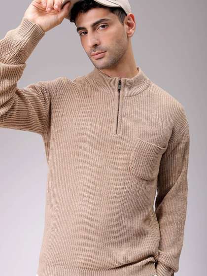 The Indian Garage Co
                        Men Acrylic Mock Collar Long Sleeves Pullover
                        Sweaters