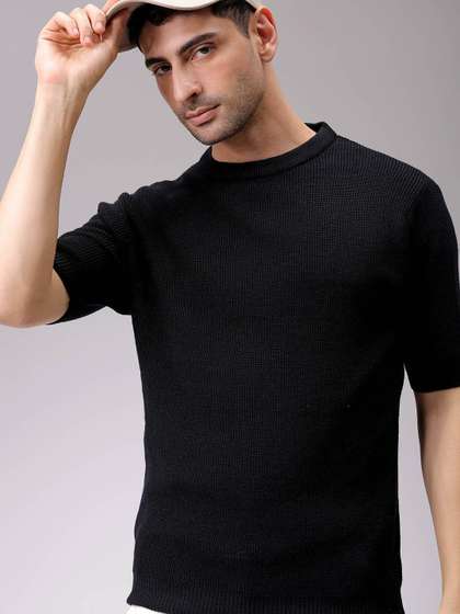 The Indian Garage Co
                        Men Solid Round Neck Pullover