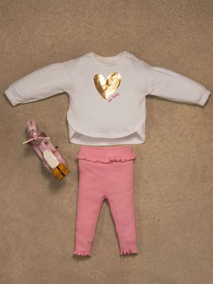 One Friday Girls Pure
                    Cotton Top with Trousers