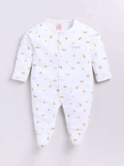 Dollar Kid Super Soft
                    Printed Long Sleeves Shoe Romper