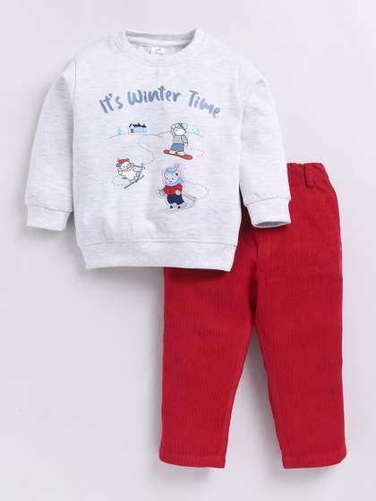 Dollar Kid Super Soft
                      Printed Long Sleeves T Shirt With Corduroy Pant
                      Set