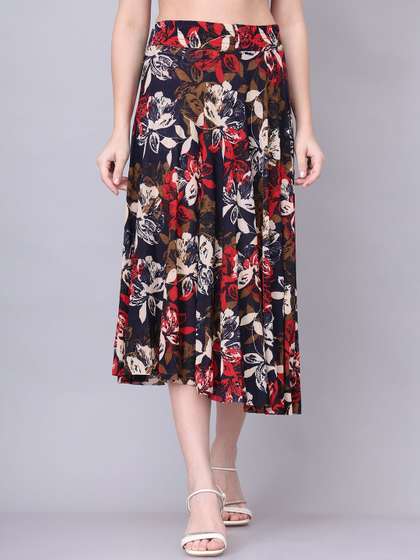GRACIT Women Flared Midi Skirts