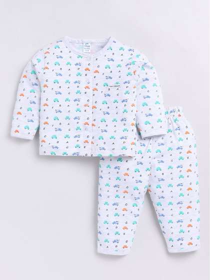 Dollar Kid Super Soft
                      Printed Long Sleeves Night Suit With Trouser