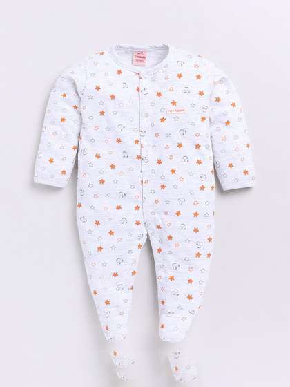 Dollar Kid Super Soft
                    Printed Long Sleeves Shoe Romper