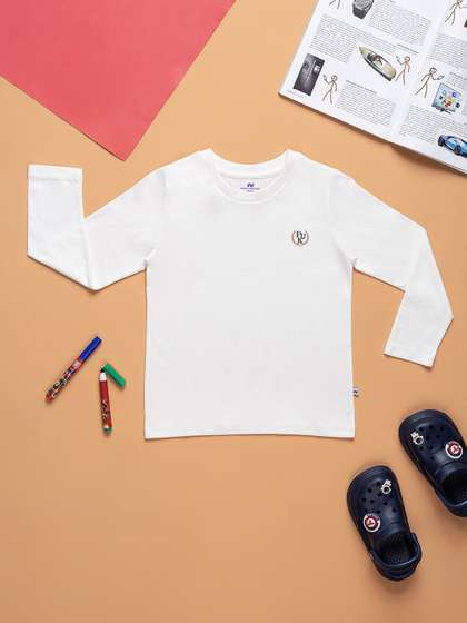 Purple United Kids Purple United Boys Solid Cotton Long Sleeves T-shirt