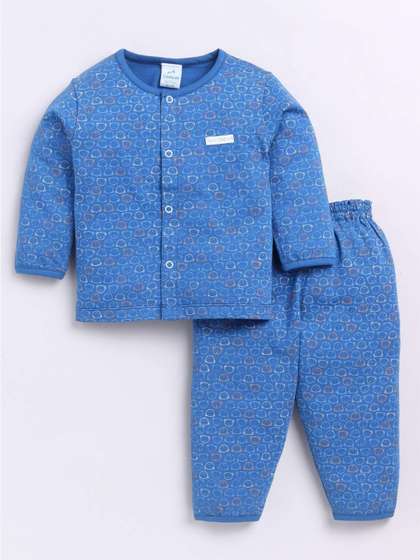 Dollar Kid Super Soft
                      Printed Long Sleeves Night Suit With Trouser