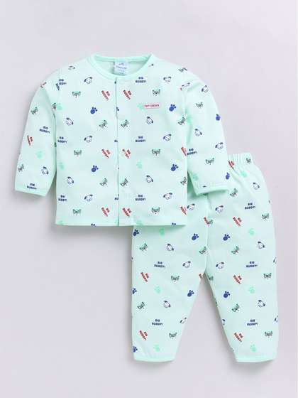 Dollar Kid Super Soft
                    Printed Long Sleeves Night Suit With Trouser