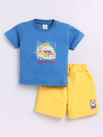 Dollar Kid Super Soft
                      Cotton Printed Short Sleeves T Shirt With Short
                      Pant Set