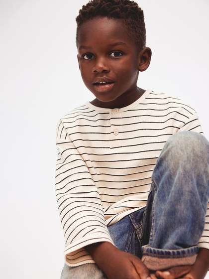 H&M Infant Boys Pure Cotton Henley T-Shirt