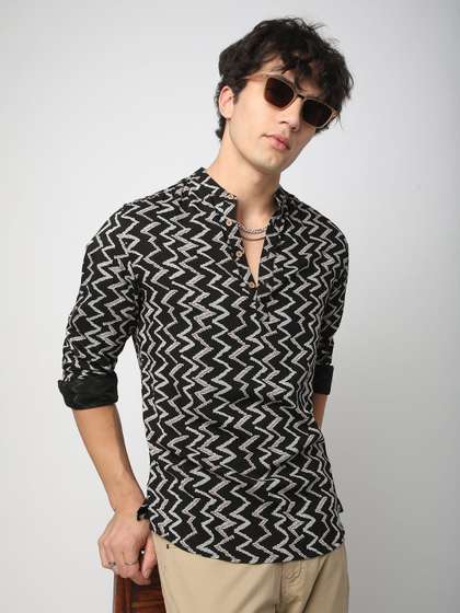 VASTRADO Printed Straight Short Kurta