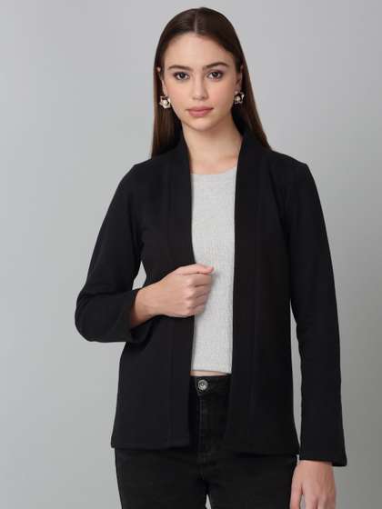 Dressitude Self
                        Design Cotton Open Front Shrug