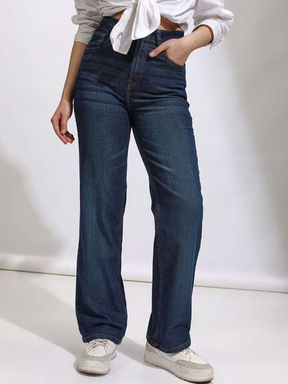 Tokyo Talkies Women
                        Straight Fit High-Rise Light Fade Stretchable
                        Jeans
