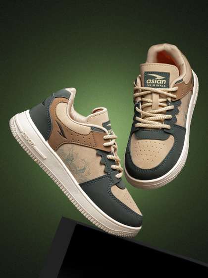 ASIAN Men
                          Colourblocked Round Toe Sneakers