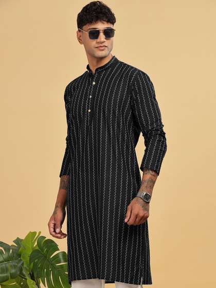 Anouk Striped Cotton Kurta