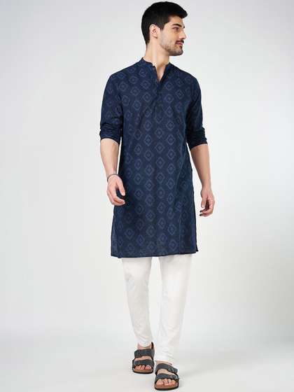 indus route by Pantaloons Pure Cotton Straight Kurta