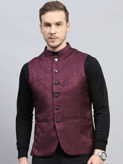 Monte Carlo Men
                        Woven Design Nehru Jacket