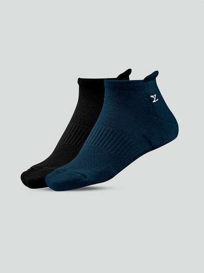 XYXX Men Pack Of 2
                      Cotton Ankle-Length Socks