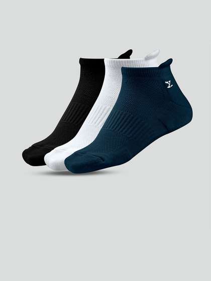 XYXX Men Pack Of 3
                        Ankle Length Cotton Socks