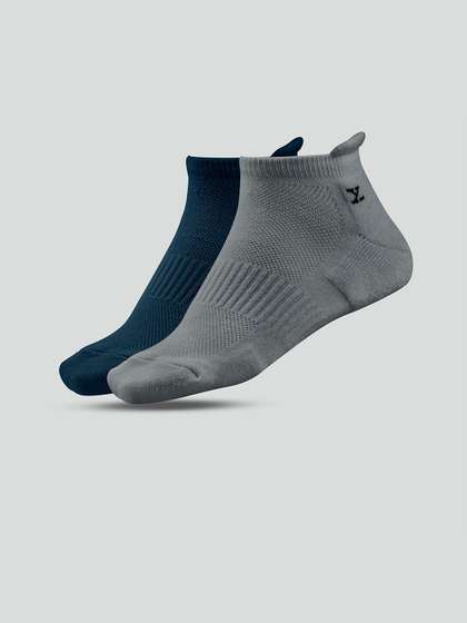 XYXX Men Pack Of 2 Ankle
                    Length Cotton Socks