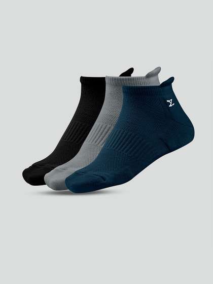 XYXX Men Pack Of 3
                      Cotton Ankle-Length Socks