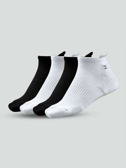 XYXX Men Pack Of 4
                    Cotton Ankle-Length Socks