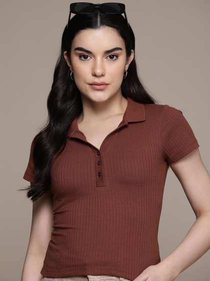 The Roadster
                        Lifestyle Co. Ribbed Polo Collar T-shirt