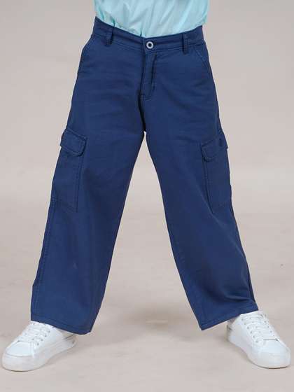 KiddoPanti Boys Straight
                    Fit Pure Cotton Cargo Pant
