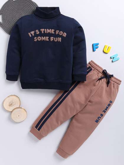 Toonyport Boys Printed
                      sweatshirt with Joggers Clothing Set