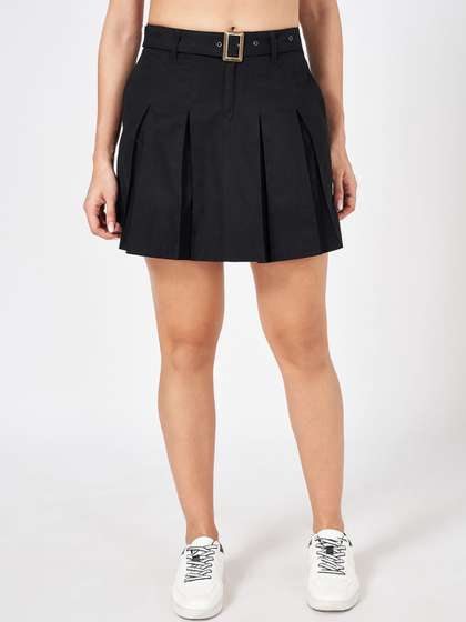 People Pure Cotton A-Line Mini Skirts