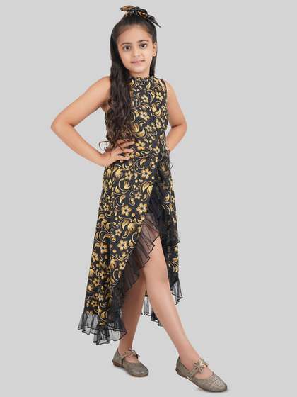 BEING NAUGHTY Girls
                    Floral Printed Fit & Flare Maxi Dress