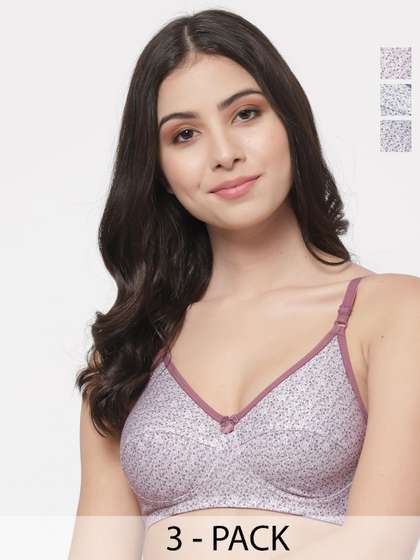 Docare Pack Of 3
                        Printed Full Coverage Non Padded Everyday Bra