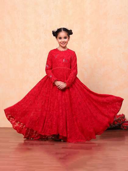 Biba Girls Round Neck  Maxi Dress