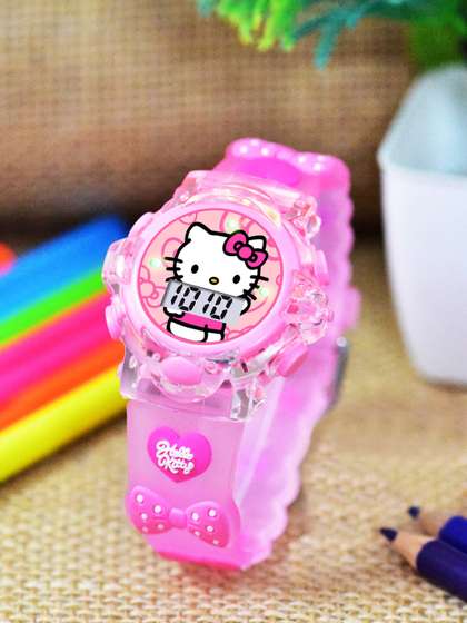 Shocknshop Girls
                    Patterned Dial & Straps Digital Multi Function
                    Watch 331 Kitty Pink
