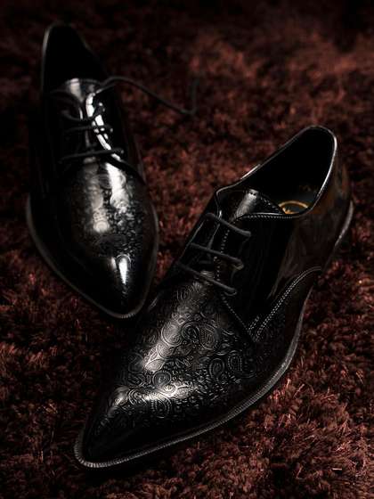 MONKSTORY Men
                        Textured Lace-Up Derbys