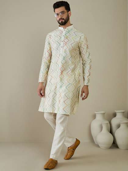 Anouk Geometric Embroidered Kurta