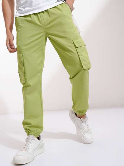 HIGHLANDER Men Slim Fit Easy Wash Joggers Trousers