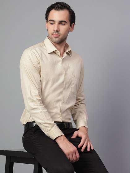 Price History of Cantabil Men Printed Party Shirt from Myntra