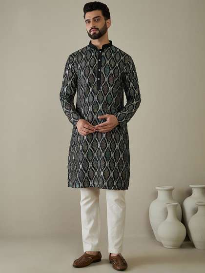 Anouk Mandarin Collar Straight Kurta