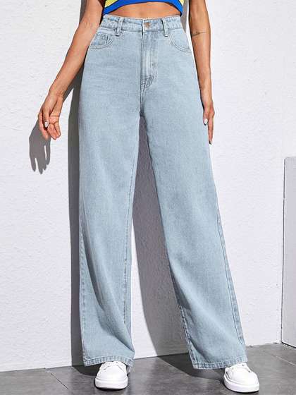 Women Straight Fit High-Rise Jeans