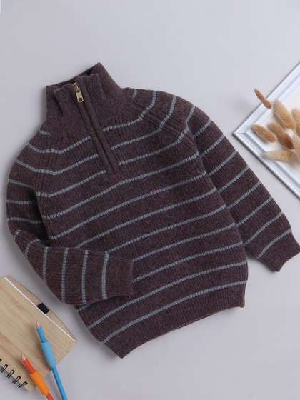 Yellow Apple Boys
                      Striped Woollen Sweater Vest
