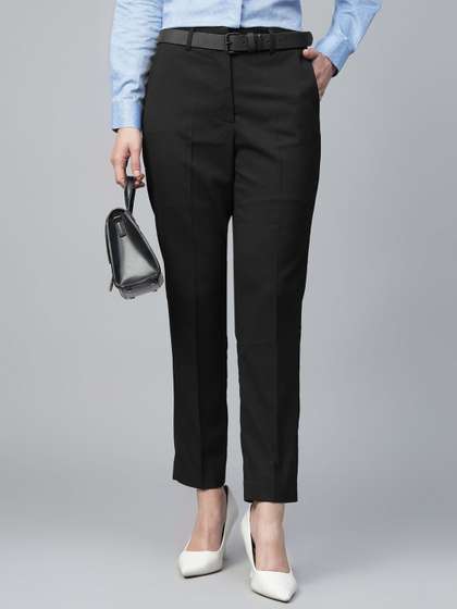 Hancock Women
                        Mid-Rise Stretchable Wrinkle Free Cigarette
                        Trousers